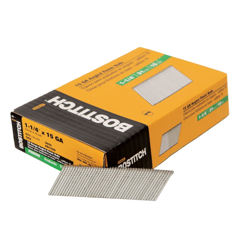 BOSTITCH FINISH ANGLED 6D 2" FN15323655 15GA BRIGHT NAIL 3655CT