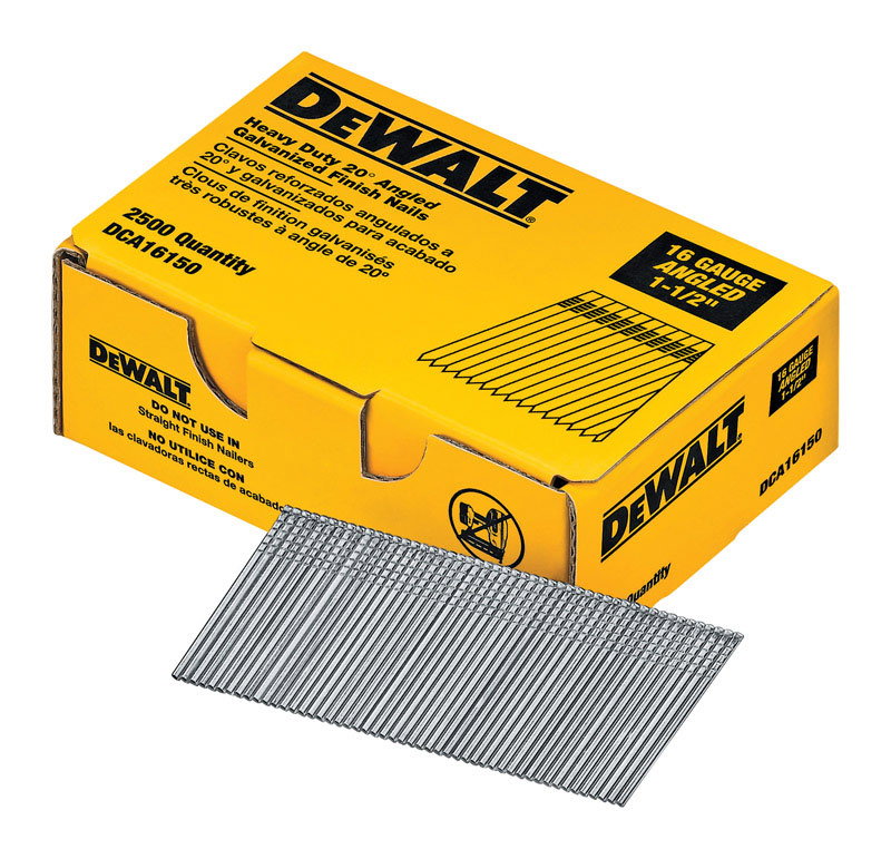 Internail 16-Gauge Finish Brad Nails – 1-1/2” Galvanized, Chisel Point, 12 Boxes