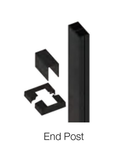 RDI ELEVATION RAIL 2"X4"X36" END POST MATTE BLACK 73053488 | Railings ...
