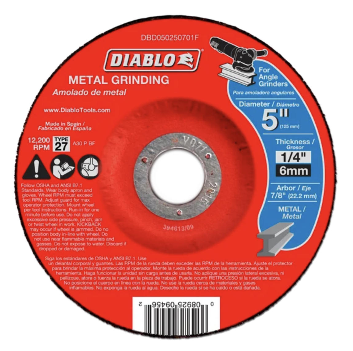 Diablo By Freud DMADC0450 4-1/2" Discos De Corte De Borde Continuo