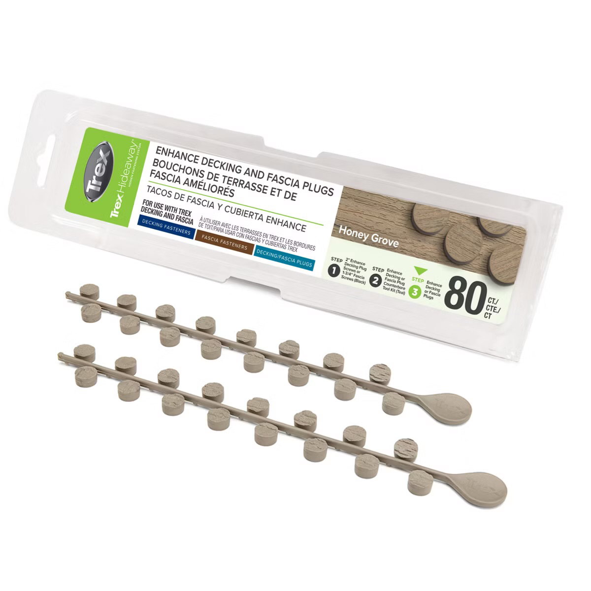 HERGエルグワン TREX ENHANCE DECKING & FASCIA PLUG HONEY GROVE 80PK | Surface Plug