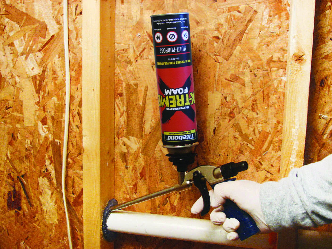 TITEBOND XTREME MULTIPURPOSE AEROSOL FOAM W/STRAW 12OZ 8521 Spray